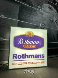 1980 Porsche Concessionnaire Officiel Rothmans Racing Illuminé Double Signe Latéral
