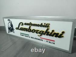 1990 Lamborghini Concessionnaire Officiel Panneau Double Côté Illuminé