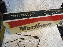 1995 Marlboro Lighted Sign Hangs Double Côté Cigarettes 28x5x12 Phillip Morris