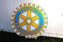 30 Panneau De Porcelaine À Double Face Rotary International