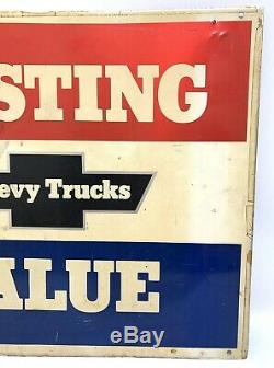 70 80 De Gm Chevy Trucks Une Valeur Durable En Métal Double Face Marchand Signe De Vintage