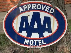 Aaa Original Porcelain Motel Signe Double Face Avec Hanger Dsp Antique Vintage