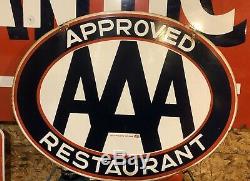 Aaa Signe Restaurant Approuvé Original Double Sided Porcelaine Taille Rare 30x23