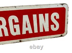 Affiche Double Face Vintage Originale Peinte Rouge/Blanc pour Bonnes Affaires de Pneus
