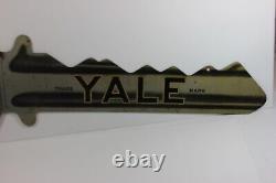 Affiche double face de serrure de clé Yale & Towne de 1925 pour la publicité de serrurier