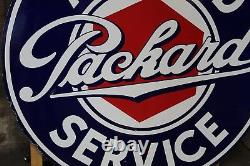 Années 1930 Packard Service Approuvé Porcelaine À Double Side Signe Par Walker & Co