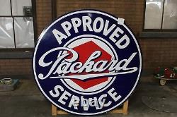 Années 1930 Packard Service Approuvé Porcelaine À Double Side Signe Par Walker & Co