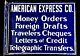 Antique 1914 Enamel Porcelaine American Express Panneau Bleu Colbalt À Double Side