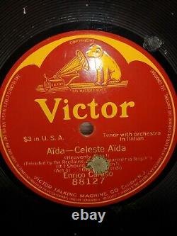 Antique Rca, Victor Records Porcelaine Double Face Sign, Pre-war