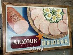 Armour Star Bologna Signe Huge ! 66x45 Vintage Recto-verso