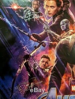 Avengers Endgame Double Face Affiche Théâtrale Signée Par 11 Membres De La Distribution Jsa