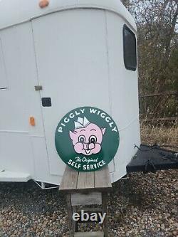 Big Piggly Wiggly Double Sided Sign Supermarket Grocery Farm Store Gazoil