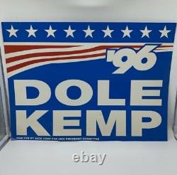 Bob Dole & Jack Kemp 1996 Campagne Présidentielle Signée À Double Face
