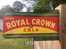 Boire Rc Royal Crown Cola Double Face De La Plaque De Porcelaine Soda Pop Man Cave