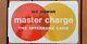 Carte Interbancaire Vintage Master Charge Double-sided Metal Sign 16x10