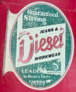 Classic Garantie Jeans Diesel Robustes Vêtements De Travail Blange Métal Double-côté Panneau