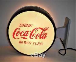 Coca Cola Double Face Lighted Convex Verre Bride Signe 12 Tres Belles Objectifs