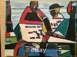 Curtis Barnes Artiste African American Art Original Double Sided Peinture