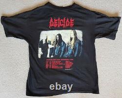 Deicide Once Upon The Cross Australian Tour 1995 Signé Vintage T-shirt