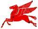 Double Sided Mobil Gas Flying Red Horse Pegasus Metal Lourd Steel Sign X Large