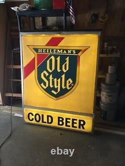 Double Sided Old Style Cold Beer Vintage Grand Panneau De Bar Extérieur