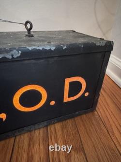 ENSEIGNE ÉLECTRIQUE À DOUBLE FACE ORIGINALE MÉDICALE DOCTEUR OPTOMÉTRIE OD 26,5