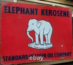 Elephant Kerosene Standard Huile Vintage Porcelaine Double Face Panneau D'affichage En Émanel