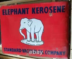 Elephant Kerosene Standard Huile Vintage Porcelaine Double Face Panneau D'affichage En Émanel