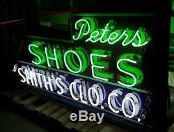 Enseigne Au Néon En Porcelaine À Double Face De Peter's Shoes (livraison Gratuite À Chicagoland)