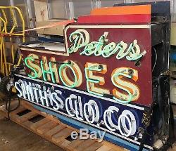 Enseigne Au Néon En Porcelaine À Double Face De Peter's Shoes (livraison Gratuite À Chicagoland)