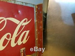 Enseigne Double Face À Collerette Coca-cola Des Années 1940