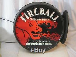 Enseigne Double Face Éclairée Whisky Fireball Cinnamon B9754