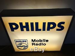 Enseigne Double Face Originale Pour Radio Mobile Philips (éclairée)