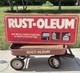 Enseigne De Magasin De Peinture Vintage Rust-oleum Et Ensemble D'affichage De Chariot Double Face Rustoleum