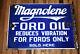"enseigne Publicitaire En Porcelaine à Double Face Vintage Magnolene Ford Motor Oil"