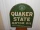 Enseigne Vintage Double Face De 1941 Pour Huile Moteur Quaker State, En Forme De Pierre Tombale
