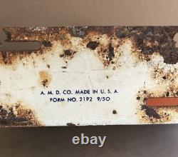 Filtre à huile AC vintage 1950 avec élément Aluvac, panneau à double face RUSTIQUE