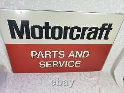 Ford Motorcraft Parts And Service Metal Signe Double Sided Ford Dealership Ford