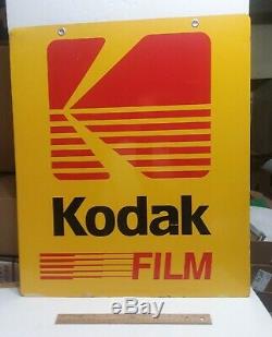 Grand Film D'origine Et Traitement Kodak Métal Caméra Boutique Enseigne Double Face
