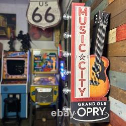 Grand Ole Opry Music City Panneau LED Vintage Inspiré Recto Verso 30 Marquee