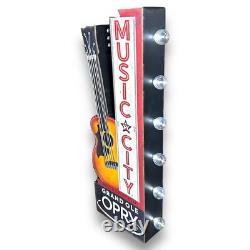 Grand Ole Opry Music City Panneau LED Vintage Inspiré Recto Verso 30 Marquee