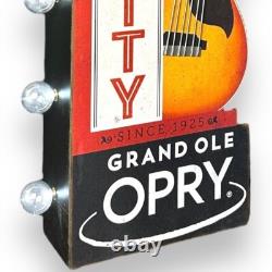Grand Ole Opry Music City Panneau LED Vintage Inspiré Recto Verso 30 Marquee