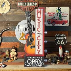 Grand Ole Opry Music City Panneau LED Vintage Inspiré Recto Verso 30 Marquee