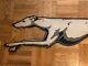 Greyhound Bus Lines Double Sided Sign Dog Die Cut Transportation Advertising