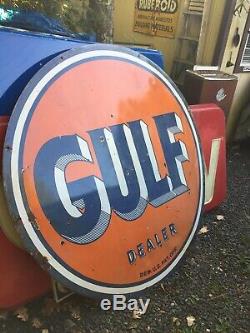 Gulf Dealer 66 Porcelain Double Face Rond Signe