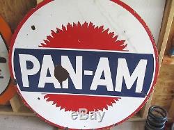 Huile Pan Am Vintage En Porcelaine Double Face 42 Version Super Rare