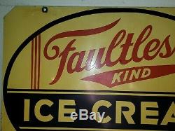 Ice Originale 1930 Irréprochable Crème Double Face Publicité Inscription Dairy Danville