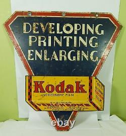 Kodak Verichrome Double Sided Signe 17 X 17 Pouces