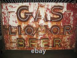 Le Gaz Vintage 1940, Liqueur, Bière Antique Neon Sign Double Face / One Neon