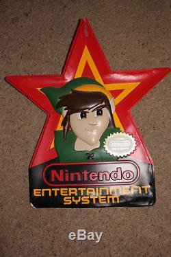 Légende De Zelda Nintendo Nes Link Signe D'affichage Promotionnel Vintage Double Face